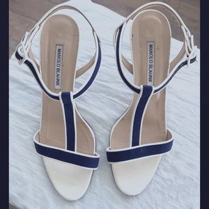 Manolo Blahnik T-Strap Sandals